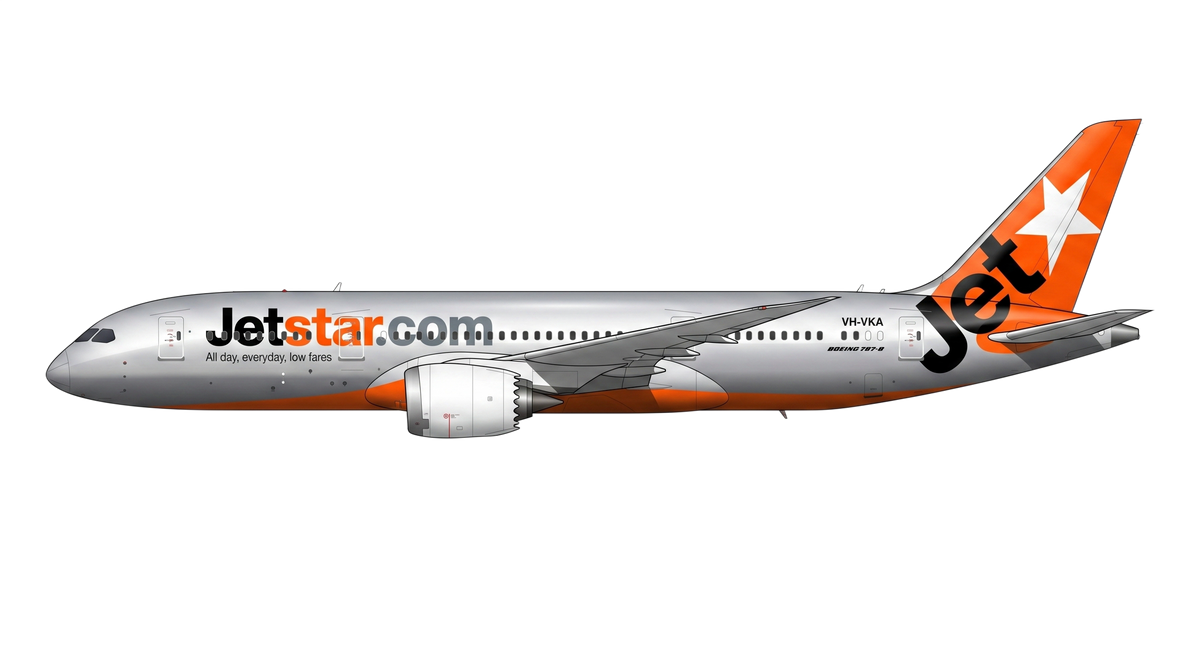 Jetstar Airways Boeing 787 livery