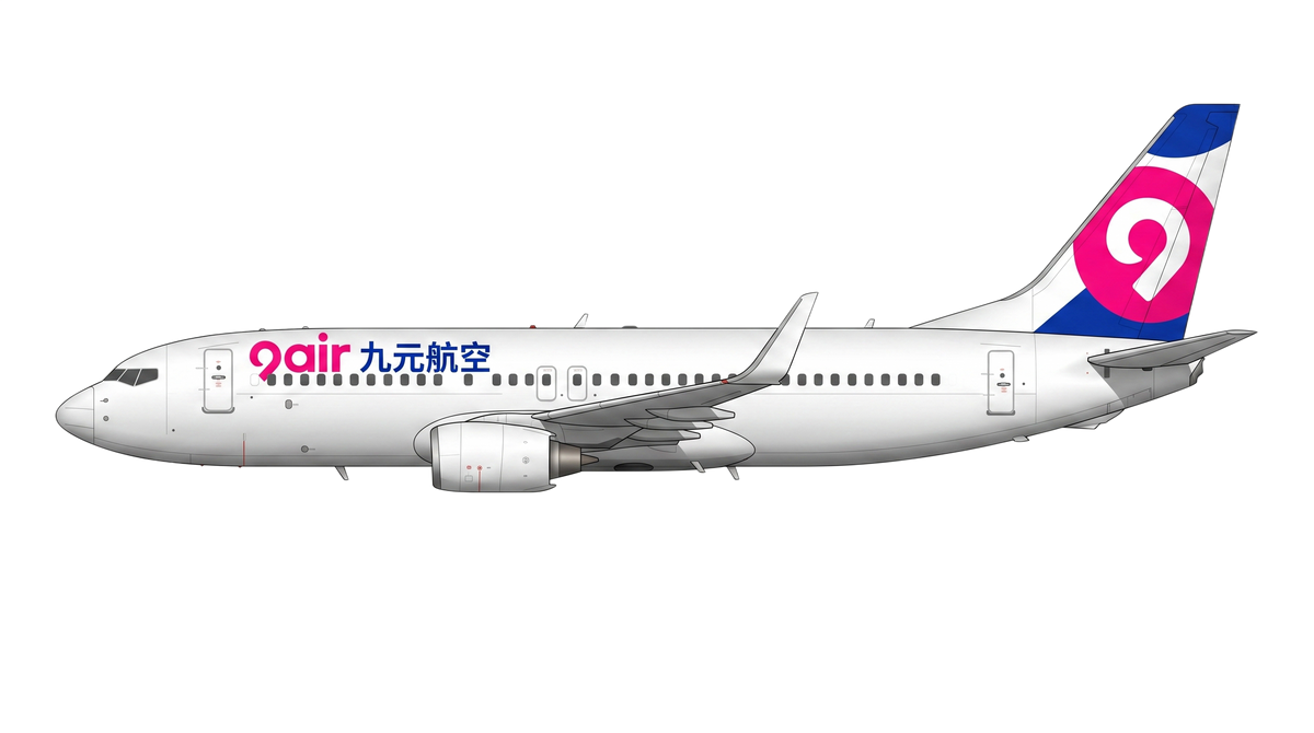 Nine Air Boeing 737 NG livery