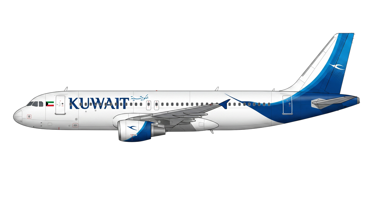 Kuwait Airways Airbus A318/A319/A32 livery