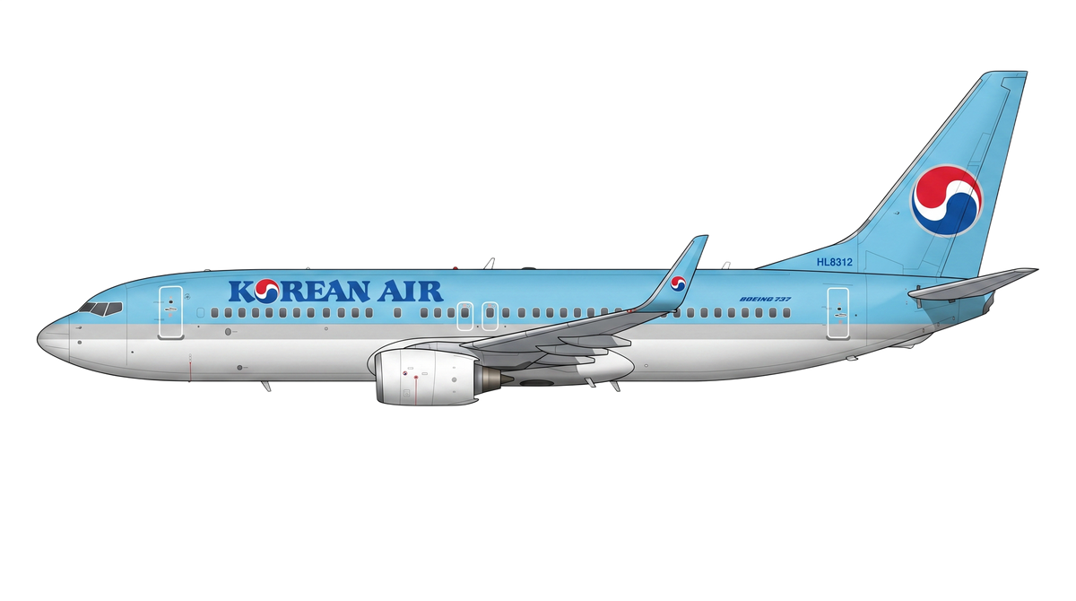 Korean Air Boeing 737 NG livery
