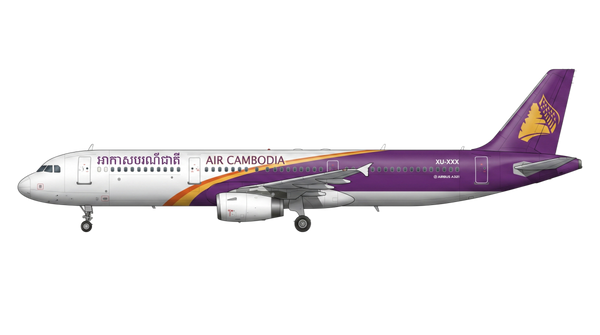 Cambodia Angkor Air Airbus A318/A319/A32 livery