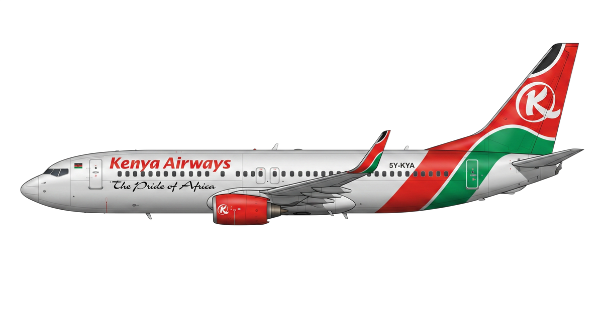 Kenya Airways Boeing 737 NG livery