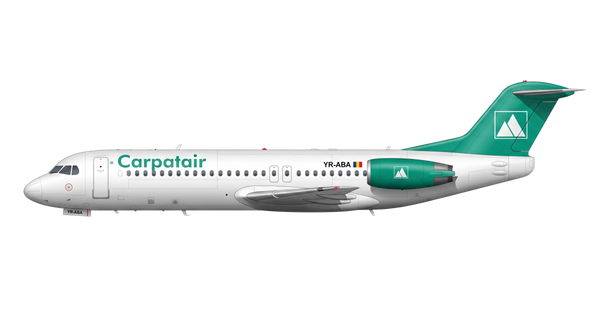 Carpatair Fokker 28/70/100 livery