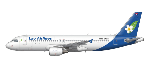 Lao Airlines Airbus A318/A319/A32 livery
