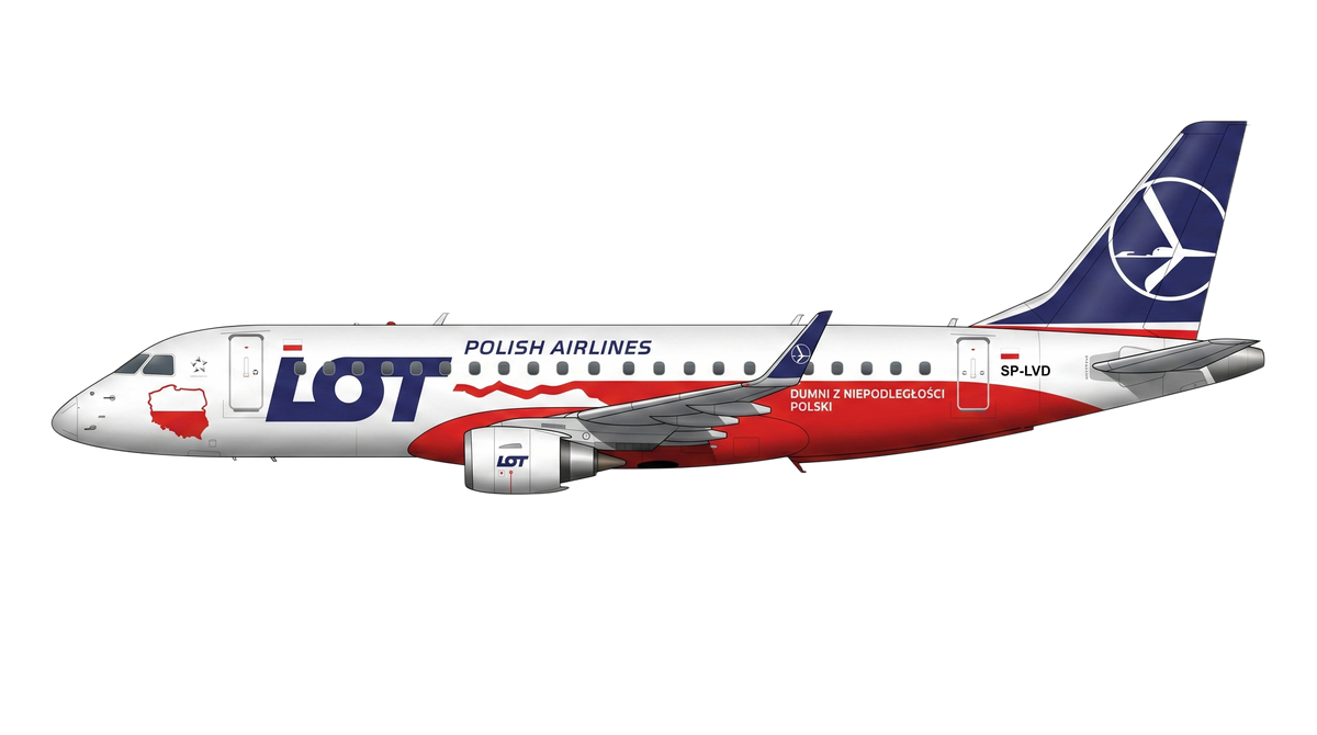 LOT Polish Airlines Embraer EMB-170/EMB livery