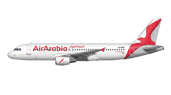 Air Arabia Maroc Airbus A318/A319/A32 livery