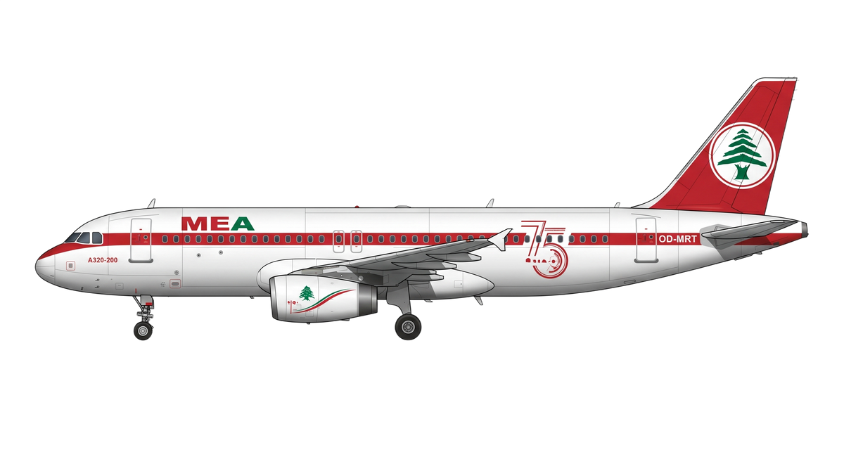 MEA Airbus A318/A319/A32 livery