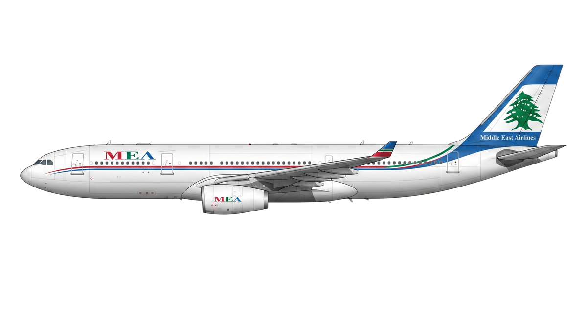 MEA Airbus A330/A340 livery