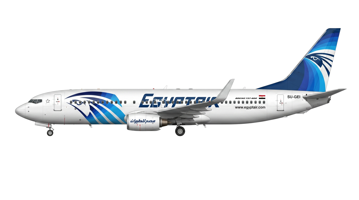 EgyptAir Boeing 737 Classic livery