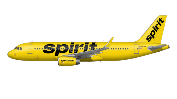 Spirit Airlines Airbus A318/A319/A32 livery