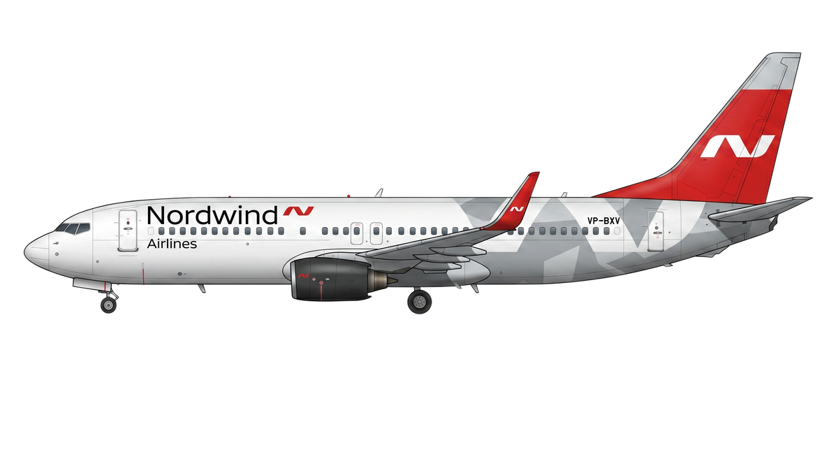 Nordwind Airlines Boeing 737 NG livery