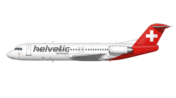 Helvetic Airways AG Fokker 28/70/100 livery