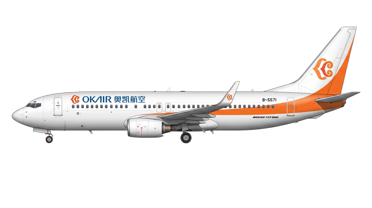 Okay Airways Boeing 737 Classic livery