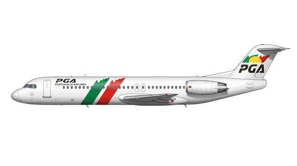 PGA-Portugalia Airlines Fokker 28/70/100 livery