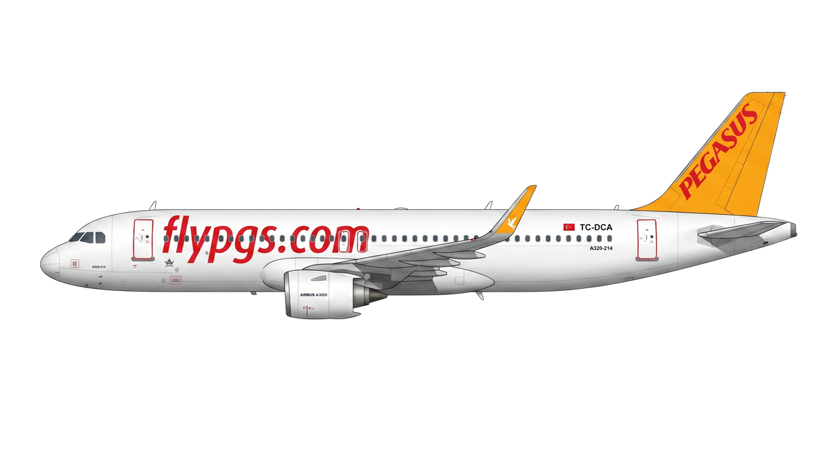 Pegasus Airlines Airbus A318/A319/A32 livery