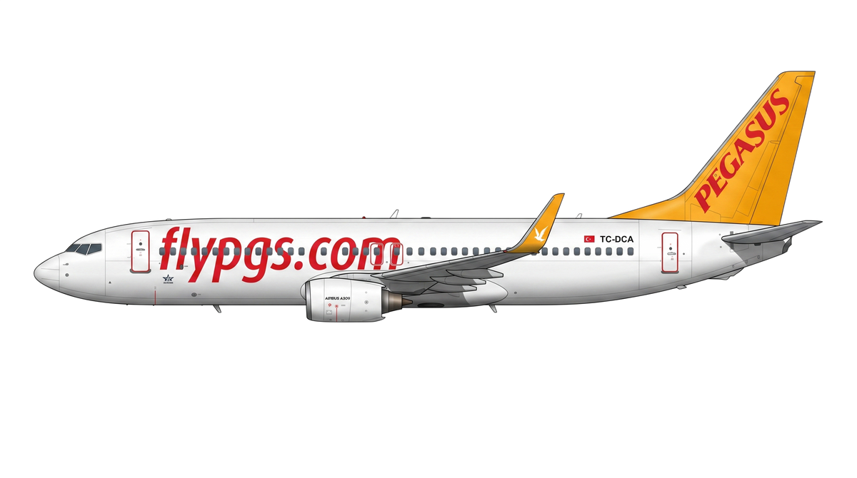 Pegasus Airlines Boeing 737 NG livery