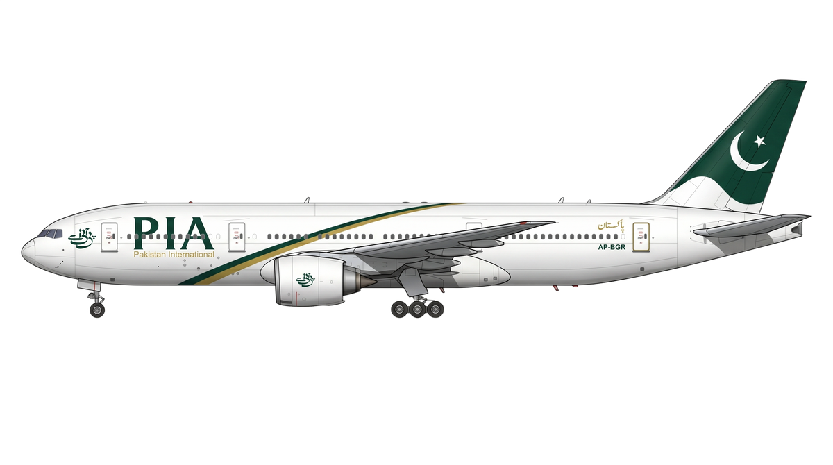 PIA Boeing 777 livery