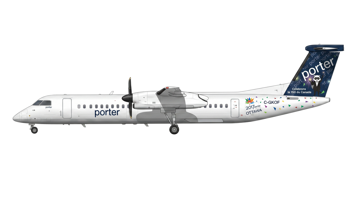 Porter Airlines Inc. Bombardier DHC-8-400 livery