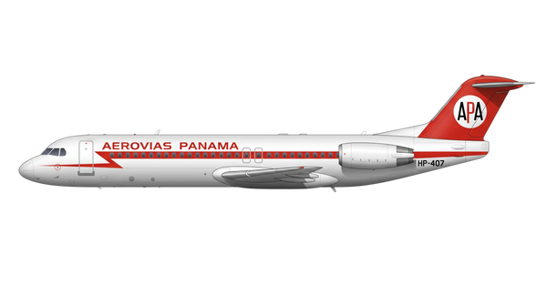 Air Panama dba Parsa, S.A. Fokker 28/70/100 livery