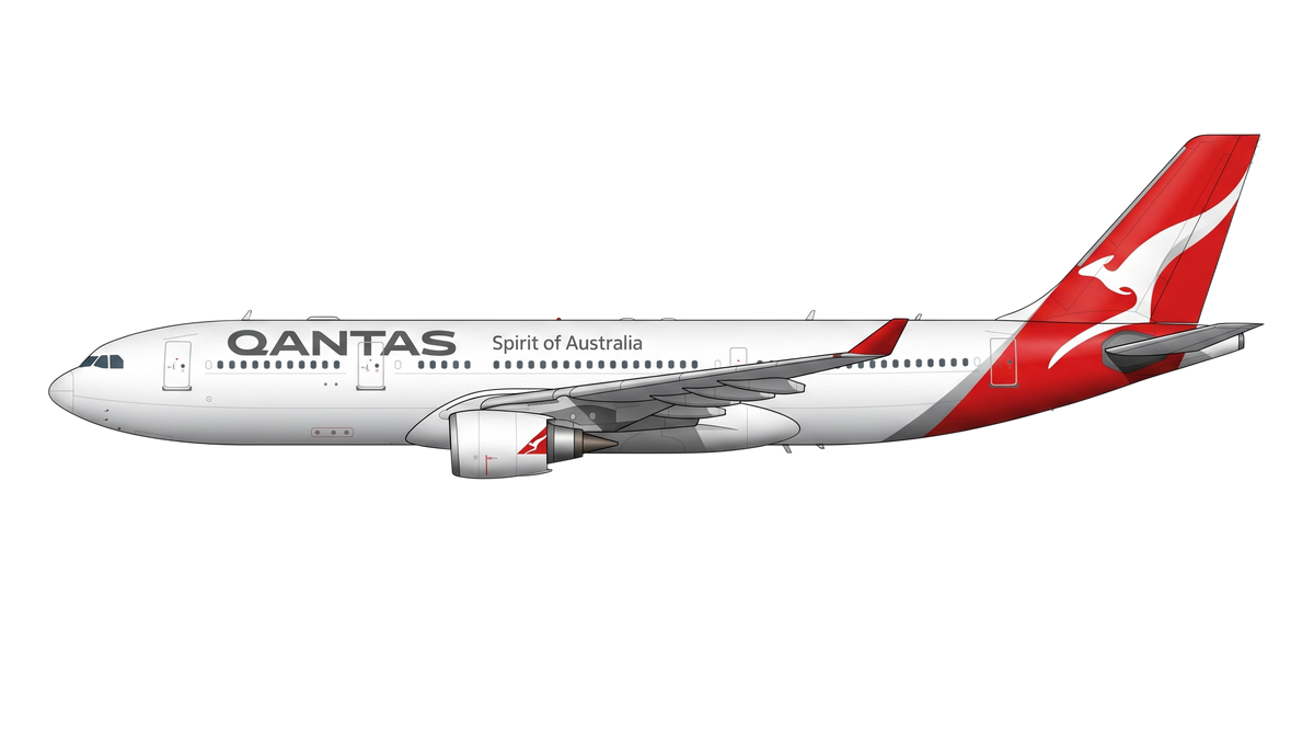 Qantas Airbus A330/A340 livery