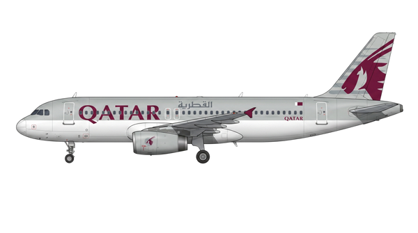 Qatar Airways Airbus A318/A319/A32 livery