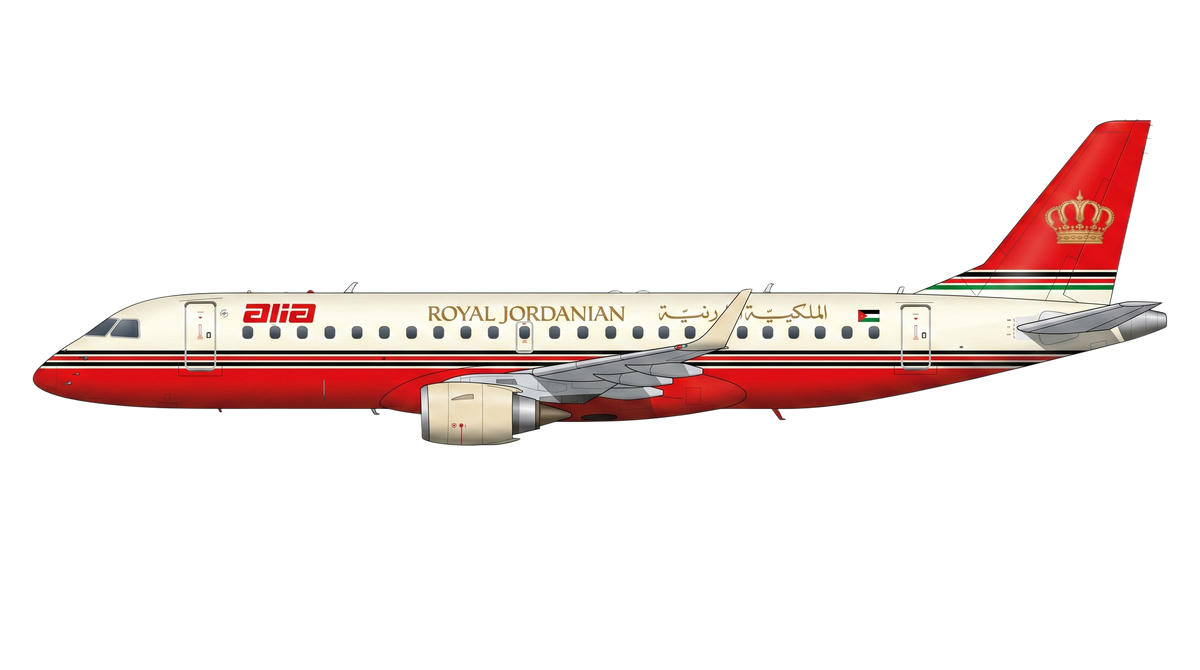 Royal Jordanian Embraer EMB-190/EMB livery