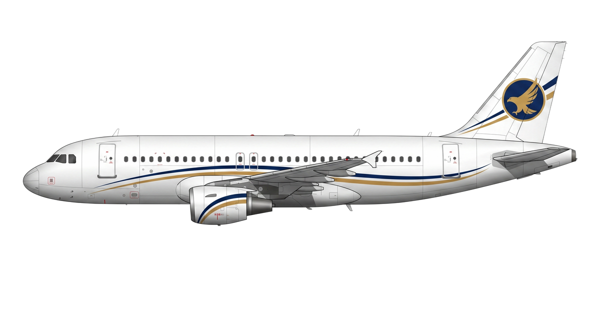 Rotana Jet Aviation dba Rotana Jet Airbus A318/A319/A32 livery