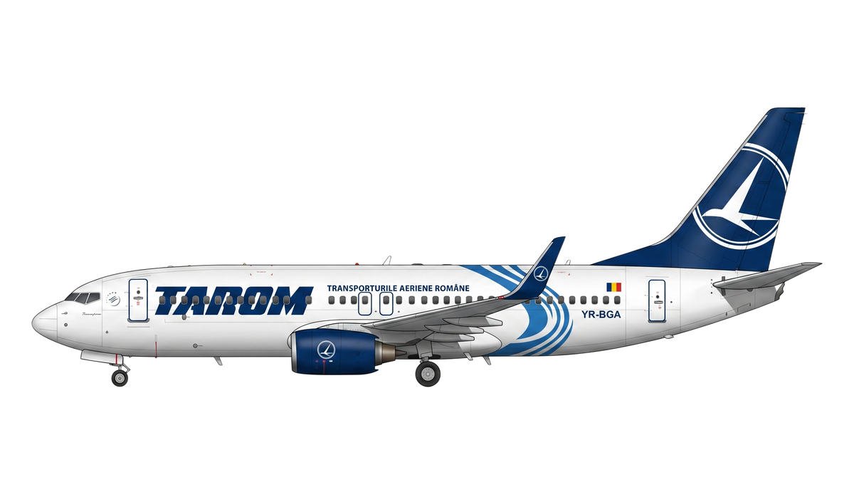 TAROM Boeing 737 Classic livery