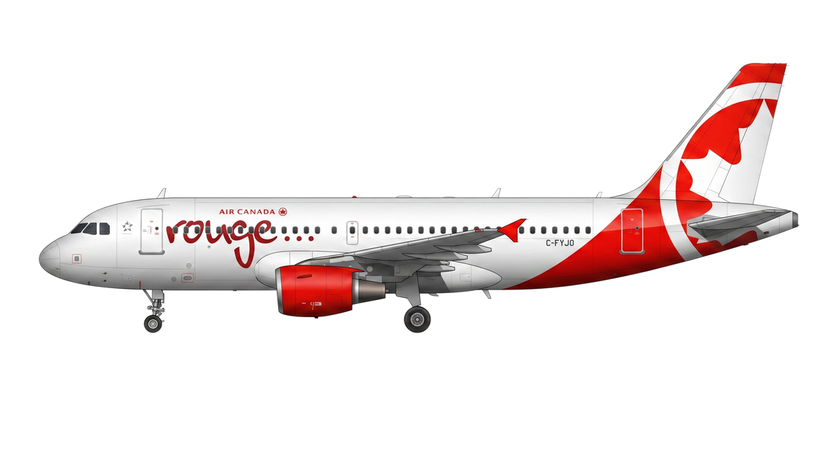 Air Canada rouge Airbus A318/A319/A32 livery