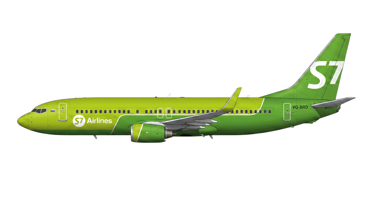 S7 Airlines Boeing 737 NG livery