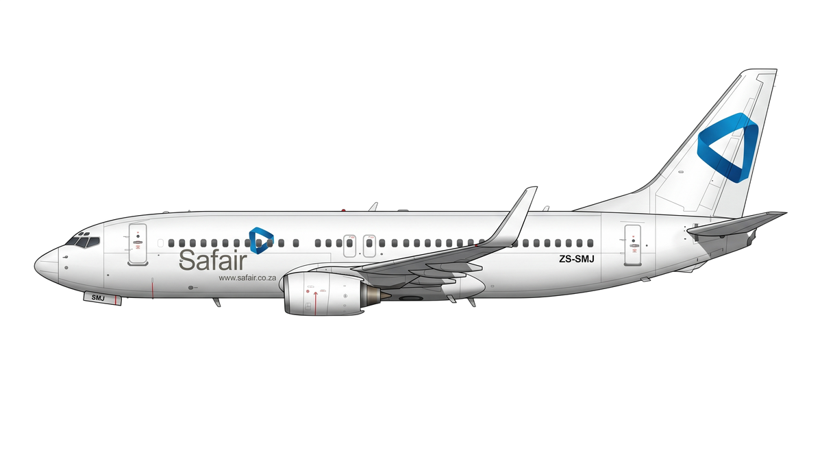 FlySafair Boeing 737 Classic livery