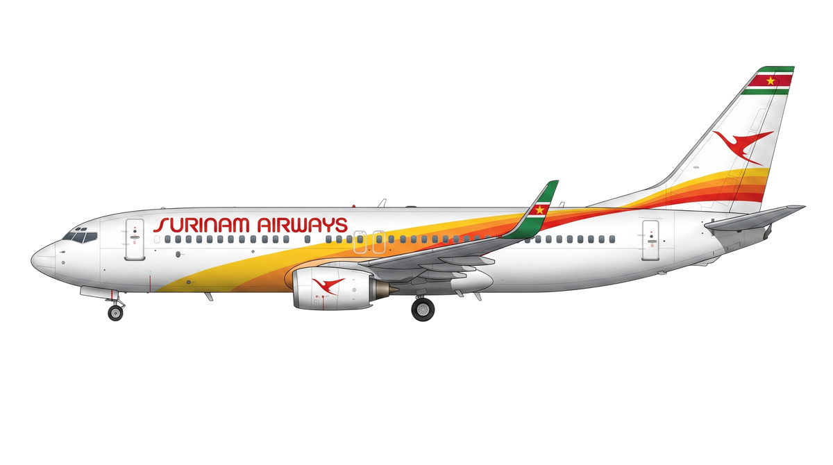 Surinam Airways Boeing 737 Classic livery