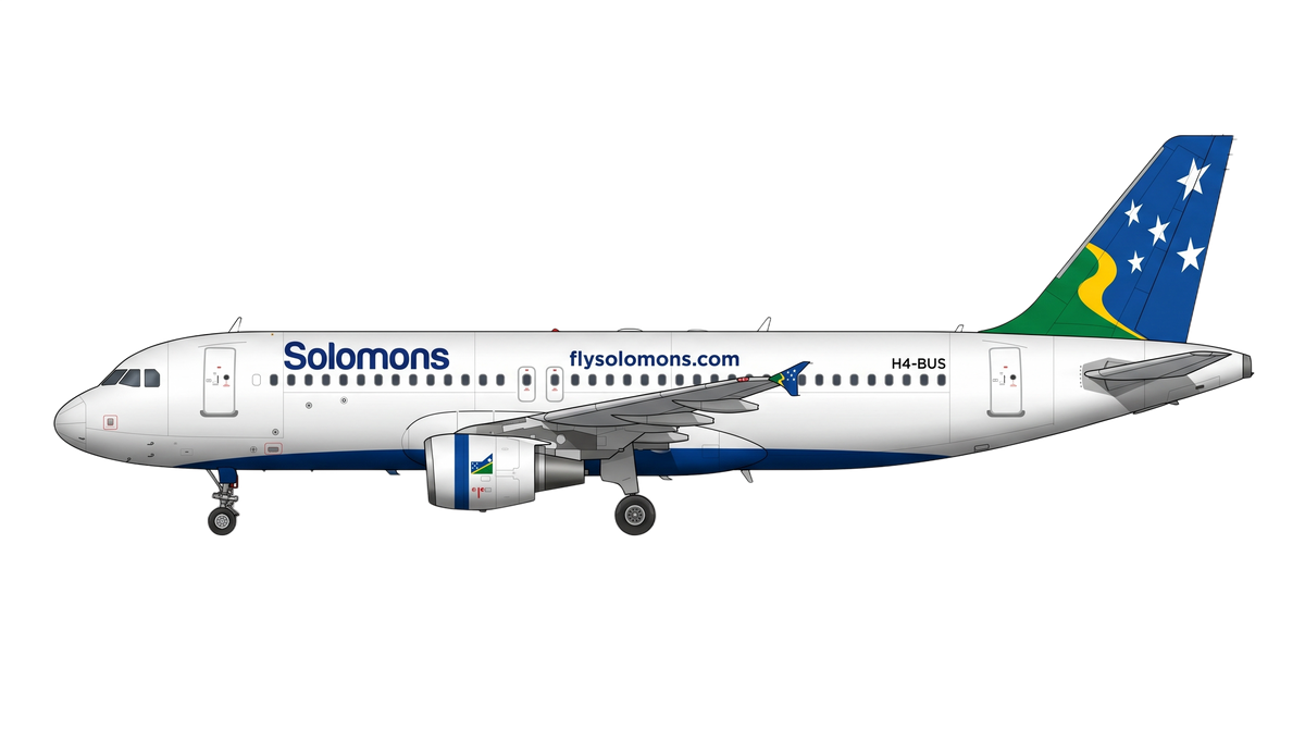 Solomon Airlines Limited Airbus A318/A319/A32 livery