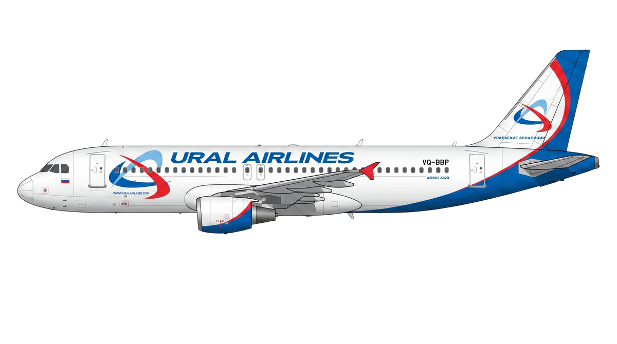 Ural Airlines Airbus A318/A319/A32 livery
