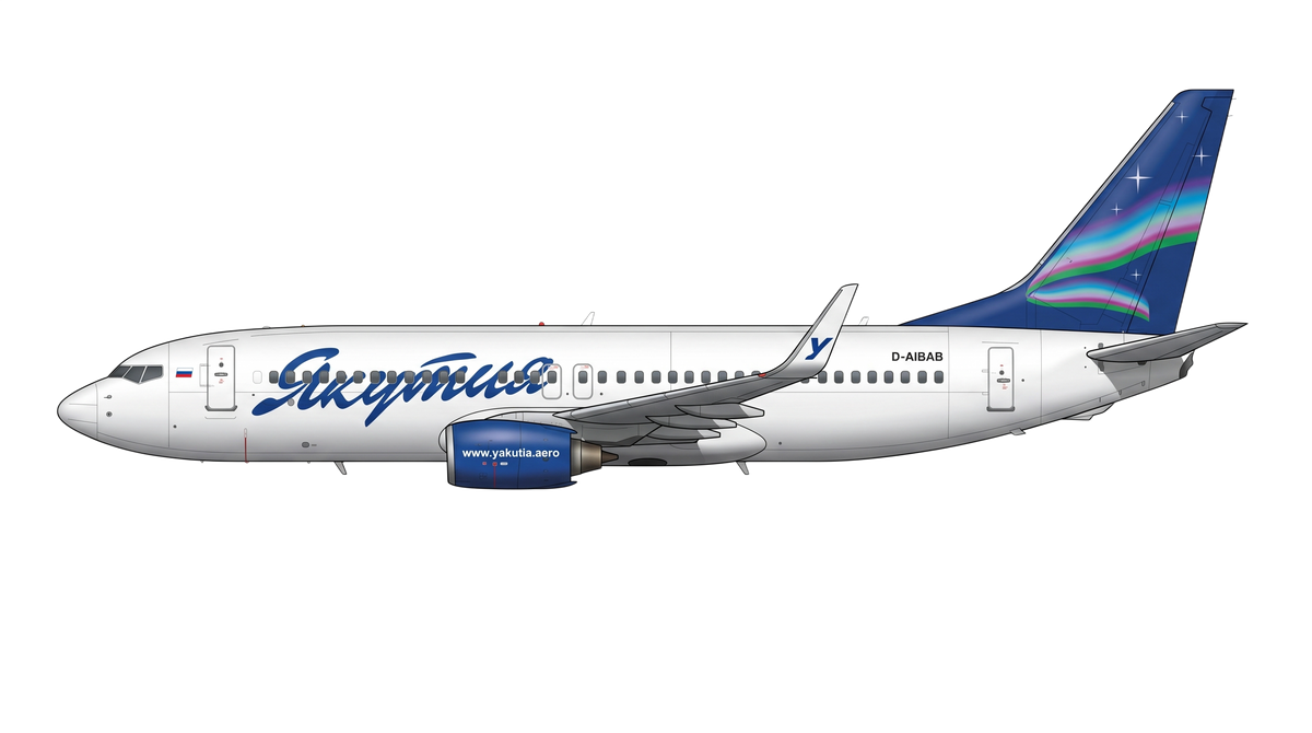 Joint Stock Company Aircompany "Yakutia" Boeing 737 NG livery
