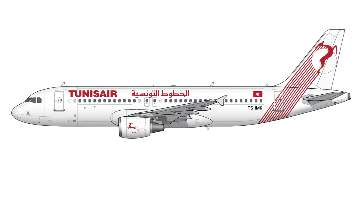 Tunisair Airbus A318/A319/A32 livery