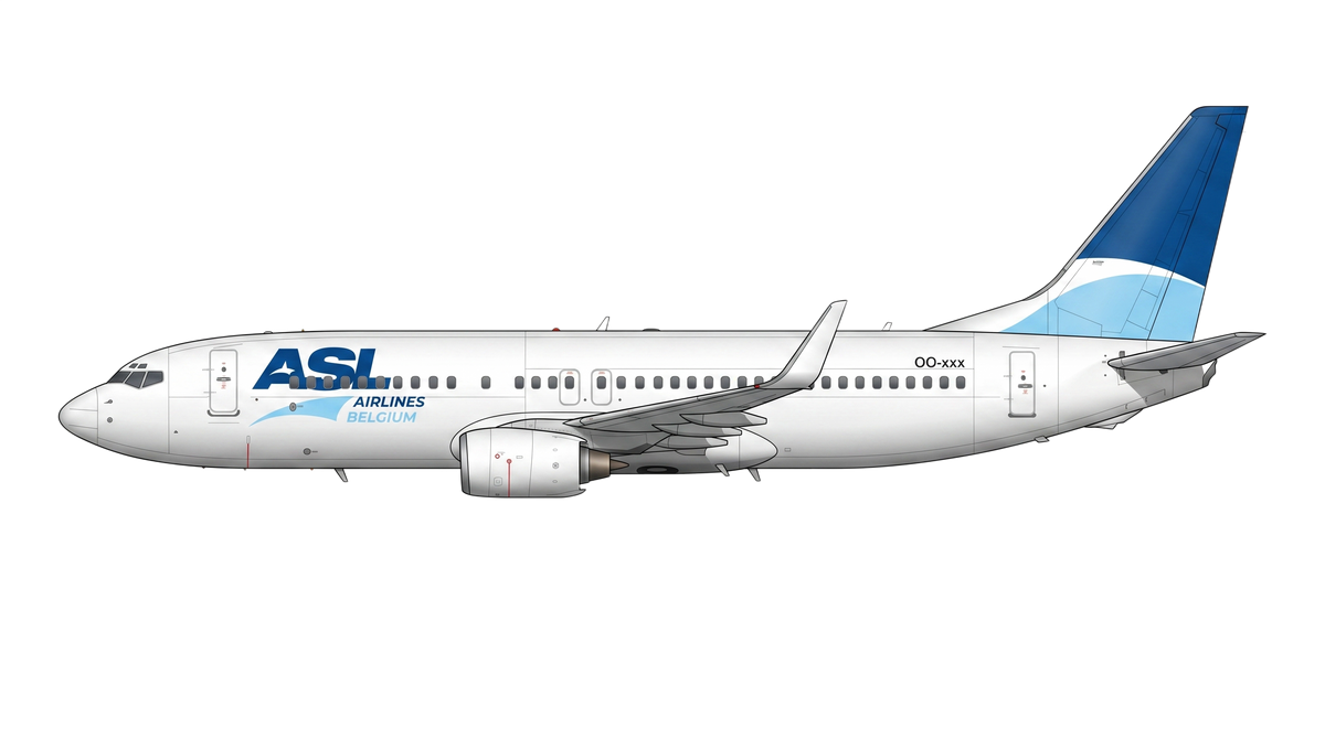 TNT Airways S.A. Boeing 737 Classic livery