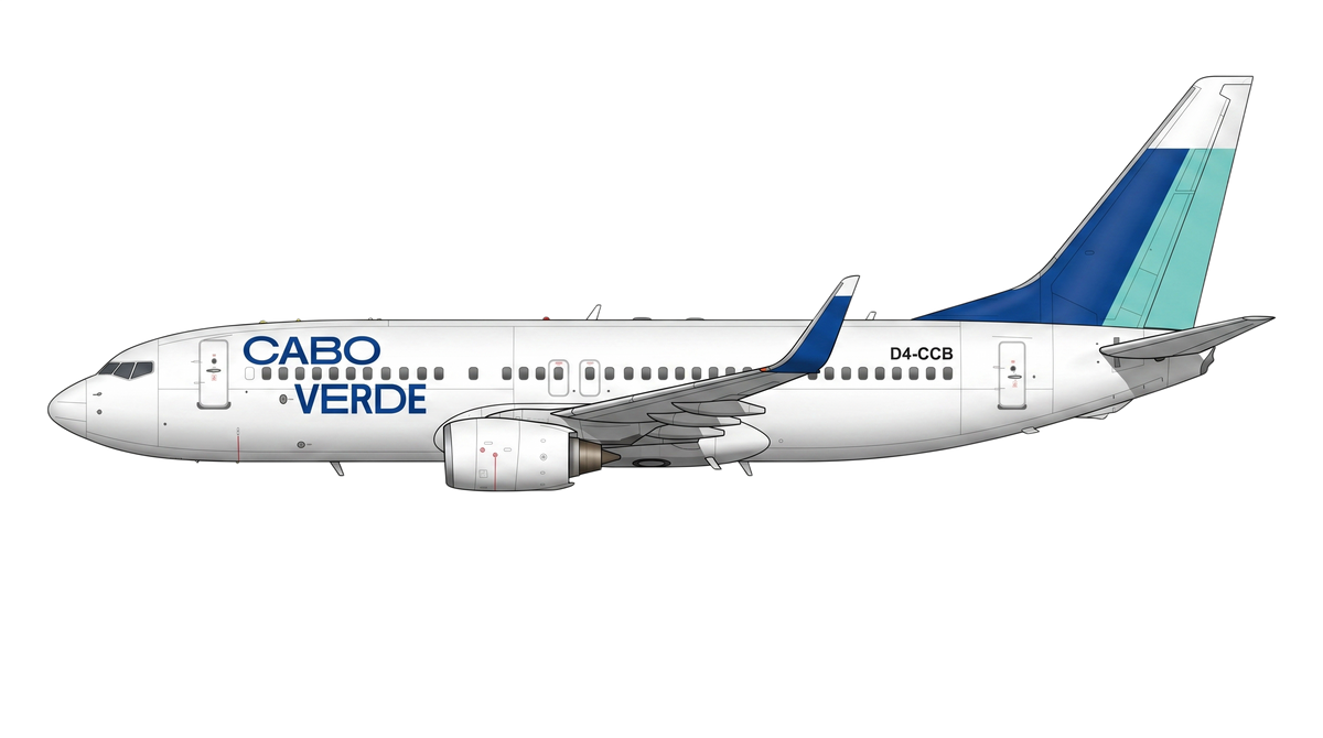 TACV Cabo Verde Airlines Boeing 737 NG livery