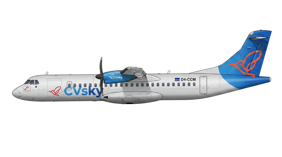 TACV Cabo Verde Airlines ATR 42/72 livery