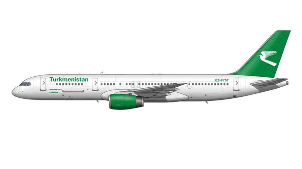Turkmenistan Airlines Boeing 757 livery