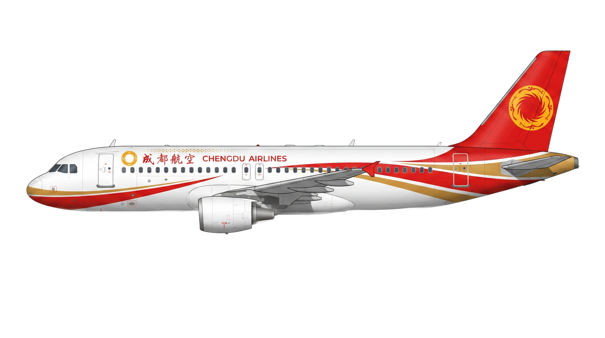 Chengdu Airlines Airbus A318/A319/A32 livery