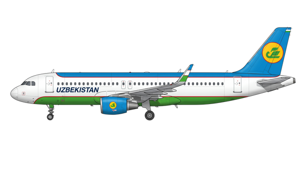 Uzbekistan Airways Airbus A318/A319/A32 livery