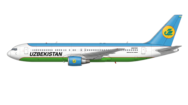 Uzbekistan Airways Boeing 767 livery