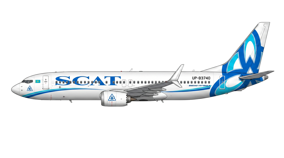JSC "Aircompany SCAT" Boeing 737 NG livery