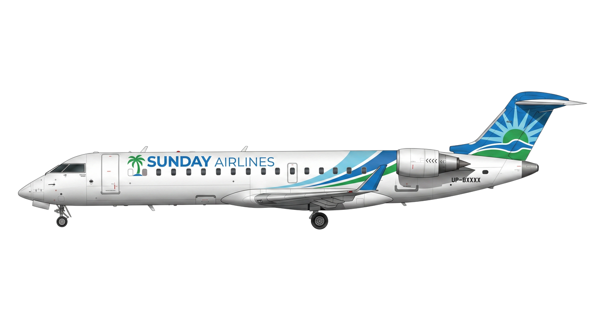 JSC "Aircompany SCAT" Bombardier CRJ-100/2 livery