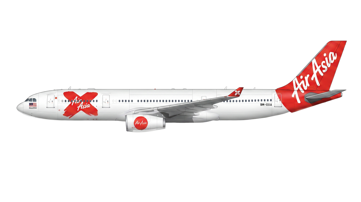 Airasia X Berhad dba Airasia X Airbus A330/A340 livery